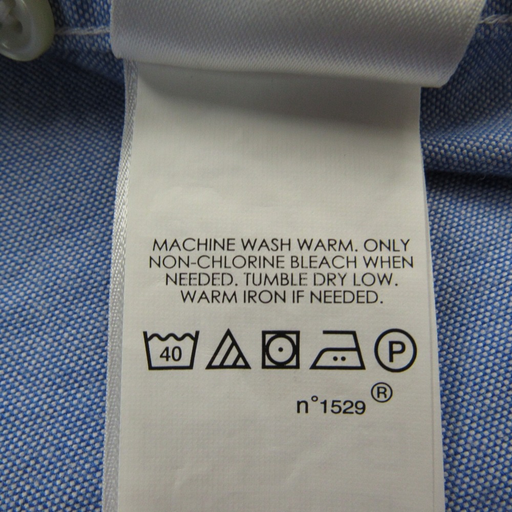 Ralph Lauren Shirt Mens Medium Blue with All Over Pony‎ Logo Oxford Flap Pocket - Picture 7 of 9